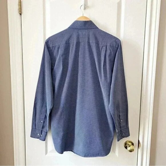 Black Brown 1826 Mens Dress Shirt Non Iron Egyptian Cotton Fitted Blue White 16 - Picture 4 of 14